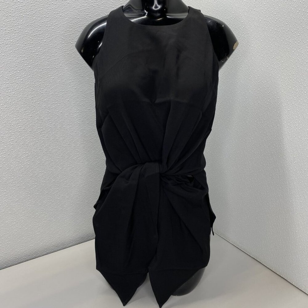 NEW KOURBELA Women’s Enlightenment Wrap Knot Top – Black, Size M